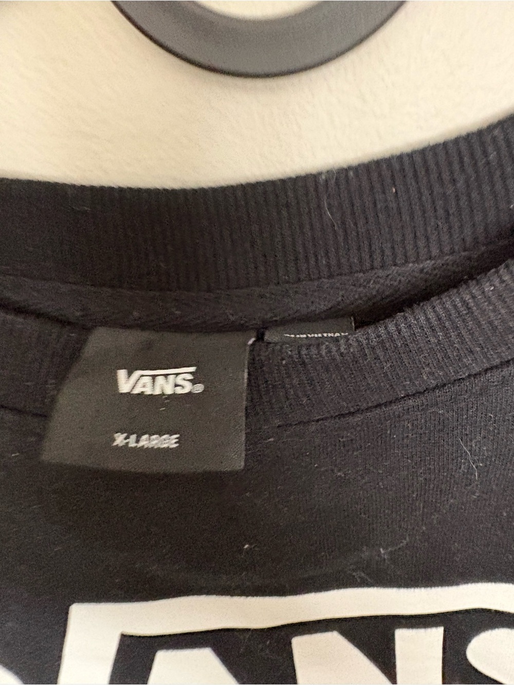 Vans Black Crewneck Sweatshirt with White Care Tag - Picture 4 of 4